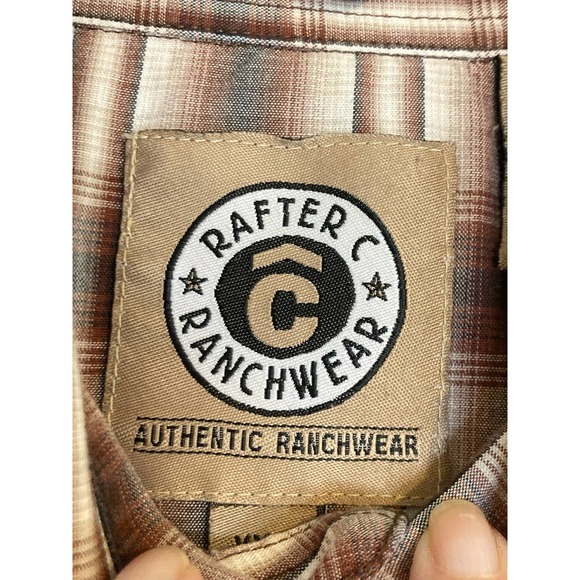 Rafter C Ranchwear Men's Short Sleeve Western Style Shirt Snap Buttons Size XXL - Picture 10 of 10